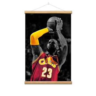 篮球明星周边勒布朗詹姆斯挂画海报装饰画客厅宿舍卧室体育馆壁画