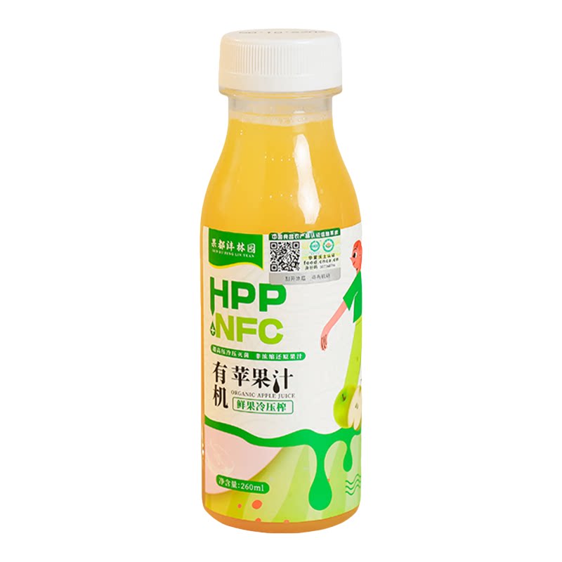 非转基因有机纯冷榨苹果汁无蔗糖
