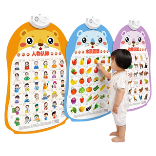 宝宝有声早教挂图婴幼儿童认知学说话发声益智玩具识字点读书墙贴