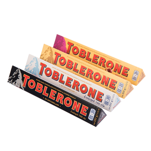 Toblerone瑞士进口三角牛奶巧克力白巧黑巧100g多口味网红小零食