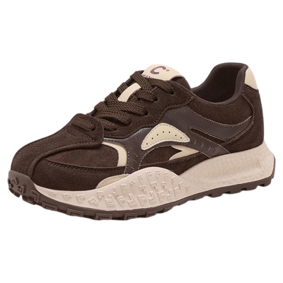 千百度厚底德训鞋女春季新款