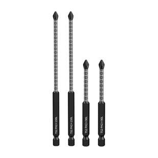 得力十字批头强磁电动螺丝刀套装高硬度防滑批头抗冲击加长手电钻