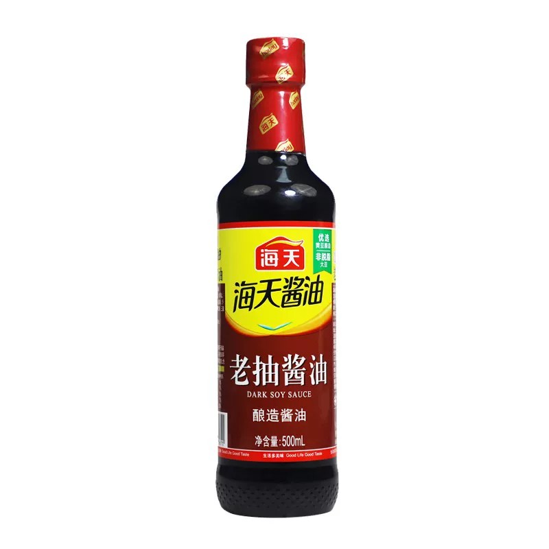 海天老抽酱油500ml酿造酱油炒菜调料家用凉拌酱油红烧调料酱生抽