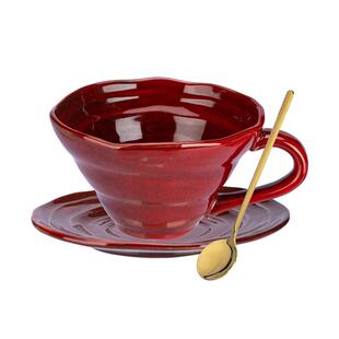 摩登主妇陶瓷马克杯红色杯子结婚新婚礼物家用喝水杯咖啡杯早餐杯