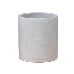 圆形圆柱水泥小花盆粗陶白色多肉仙人掌陶土迷你陶瓷盆栽陶盆个性