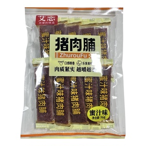 艾恋猪肉脯蜜汁味黑椒味