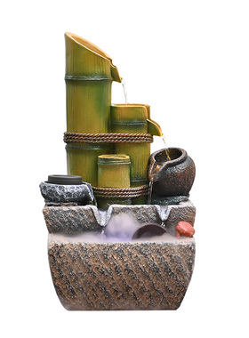 竹韵流水摆件招财循环水乔迁送礼