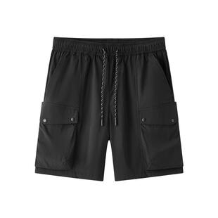 森马休闲裤女夏季防晒凉感肌理直筒短裤宽松酷飒风女生户外工装裤