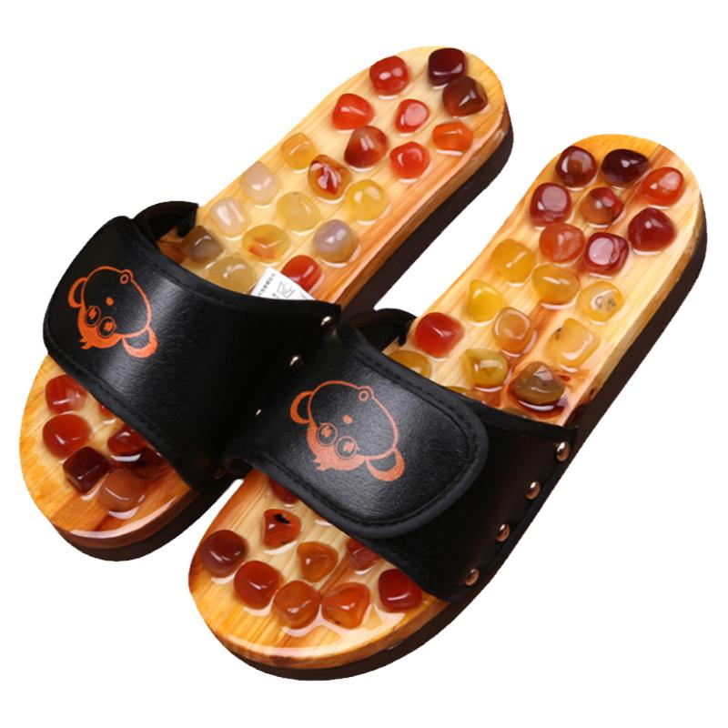 脚底指压保健按摩拖鞋男女鹅卵石玉石足底穴位足疗鞋防滑室内凉拖