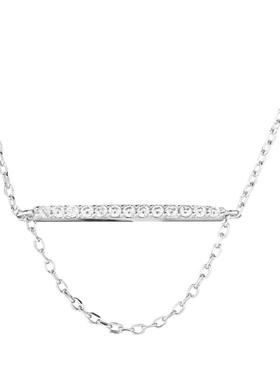 925银细链条流苏女锁骨链ins小众