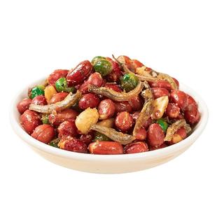 网红爆款小鱼花生米下酒菜开袋即食油炸麻辣多味红皮零食小吃