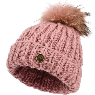 卡蒙全绵羊毛保暖针织帽护耳帽女