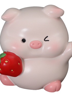 可爱水果猪小摆件草莓橘子火龙果