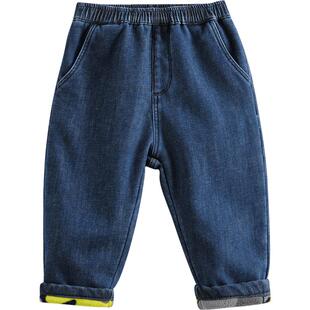 【打折】马克珍妮冬装 男童加绒直筒牛仔裤 儿童裤子221779