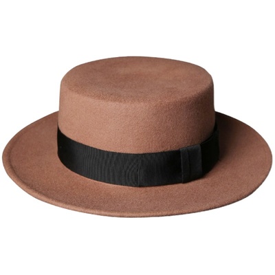 轻奢时尚秋冬季平顶帽出游女帽子