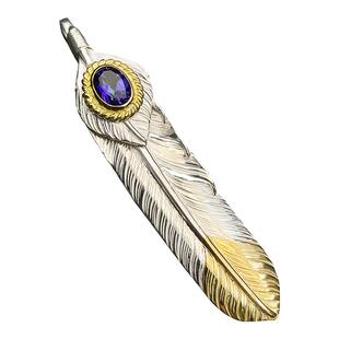 银创鹫见太郎TaroWashimi先金飞行羽毛吊坠925银项坠男女时尚项链