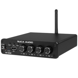 声优创M504C蓝牙四声道发烧级数字功放U盘平衡调节家用功率放大器