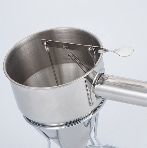 手柄可拆不锈钢鱼丸漏斗小丸子章鱼工具锥形厨房漏斗章鱼