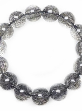 黑发晶手链手串天然水晶电气石