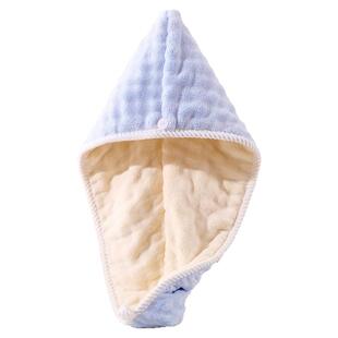 泡泡纱干发帽女加厚超强吸水包头毛巾擦头速干发巾新款双层浴帽