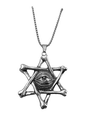 复古六芒星男钛钢项链测试推荐