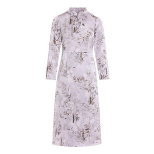 2026新款春秋小众轻国风长袖旗袍连衣裙女年轻款修身新中式裙子