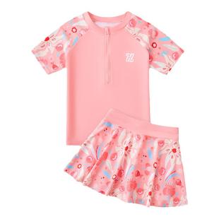 女童泳衣中大童女孩可爱分体游泳衣2025新款防晒女生速干儿童泳装