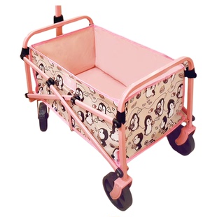 camel家用露营车遛遛鹅折叠手推拖车儿童可躺户外野餐快递小推车