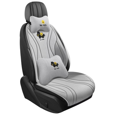 汽车坐垫单片夏季凉垫凉席夏天透气座椅垫后排车垫棉麻三件套座垫