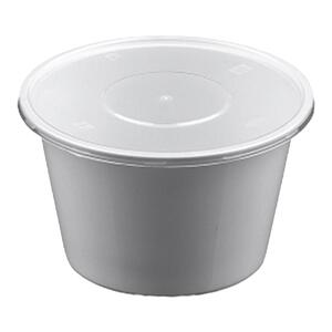 一次性餐盒1000ml圆形双层汤面分