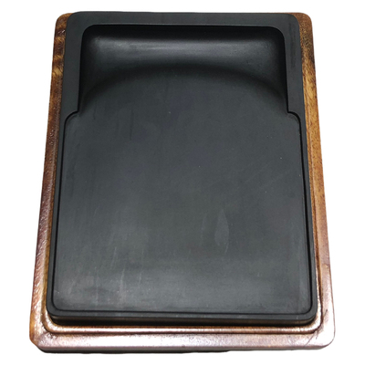 歙砚琴形砚台眉子罗纹眉纹婺源石