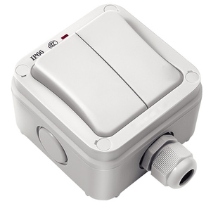 户外防水开关室外防雨明装按钮盒路灯大功率一开单控二开双控单开