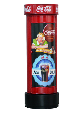 美式可口可乐主题储物柜摆件