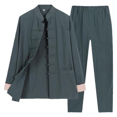 大码男装新中式唐装加肥加大套装