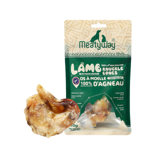Meatyway爵宴新西兰羊膝骨狗狗锻炼咀嚼零食宠物磨牙奖励训练骨头