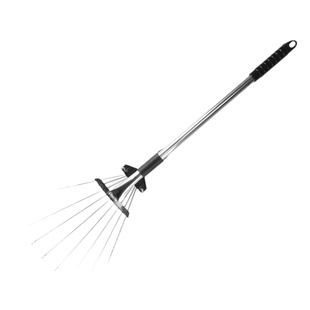 不锈钢耙子搂草扒草铁耙园艺抓草落叶耙子扫树叶草坪扫把农用神器