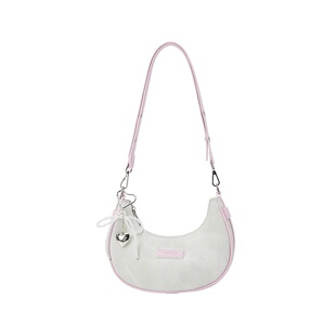 森马包包腋下包女2025新款单肩包仿牛仔擦色斜挎包洋气精致新月包