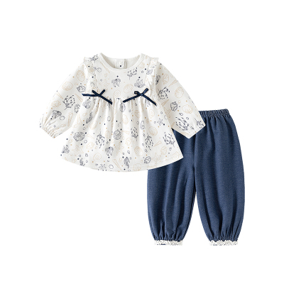 女童春秋装洋气时髦公主套装