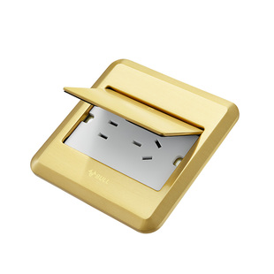 公牛地插插座隐形防水嵌入式超薄网线暗藏式地板插座隐藏式铜地插