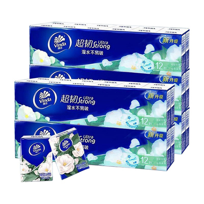 维达山茶花香手帕纸4层72包