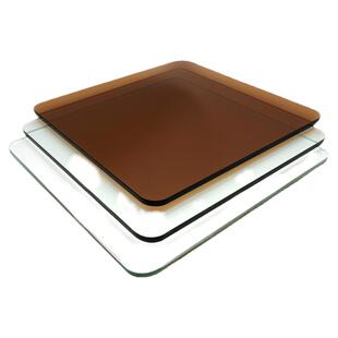 钢化玻璃定做定制 桌面台面电视餐桌茶几磨砂烤漆茶色超白面 圆形