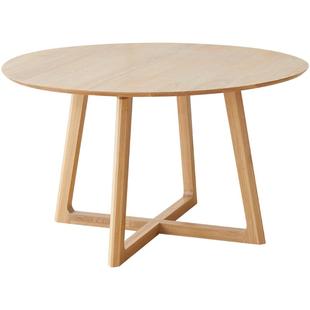 方迪全实木圆形餐桌椅子组合套装家用新中式吃饭桌子北欧现代简约