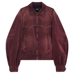 WE11DONE25秋冬男女同款做旧西部风夹克复古风潮流休闲