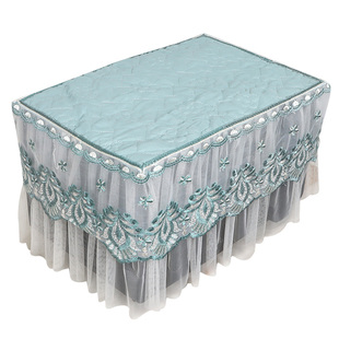 全包微波炉罩电烤箱加厚防尘套蕾丝布艺遮尘罩烤箱遮尘帘防滑美的