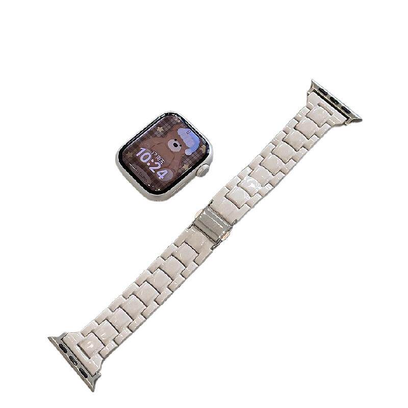 适用iWatch小蛮腰菱纹树脂表带