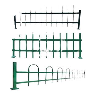 现货市政绿化带折弯锌钢草坪防护栏公园花园庭院铁艺围栏隔离栅栏