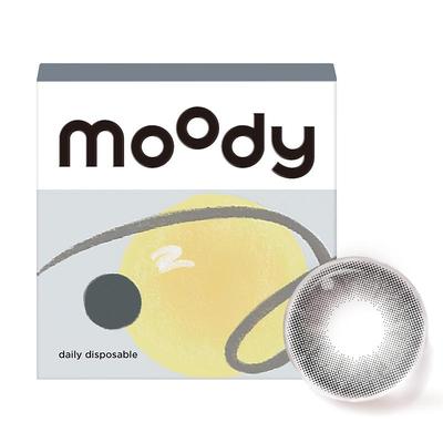 moody美瞳日抛2片大直径混血暗涌自在漫游月光鱼尾彩色隐形眼镜
