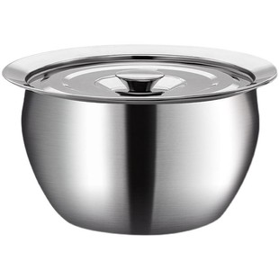 加厚不锈钢可加热大号储油盆可配漏勺套装调料盆油鼓缸子厨房油缸