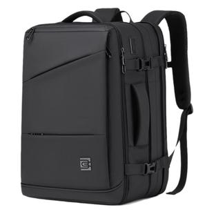 方形可扩容背包男双肩包大容量商务旅行电脑包短途出差行李包男款