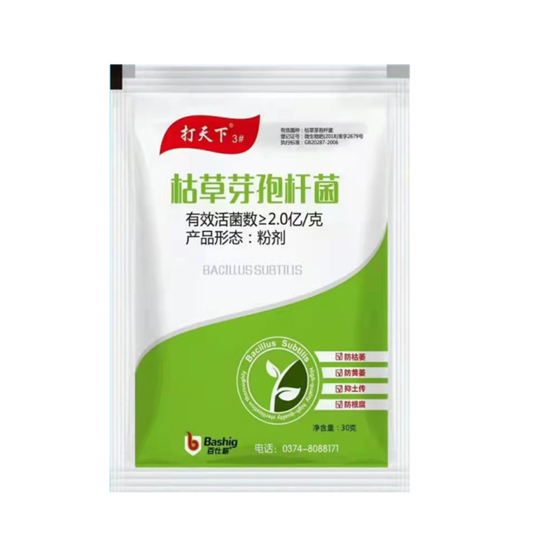 打天下枯草芽孢杆菌防治枯萎病根腐病茄子西瓜草莓死棵微生物菌剂